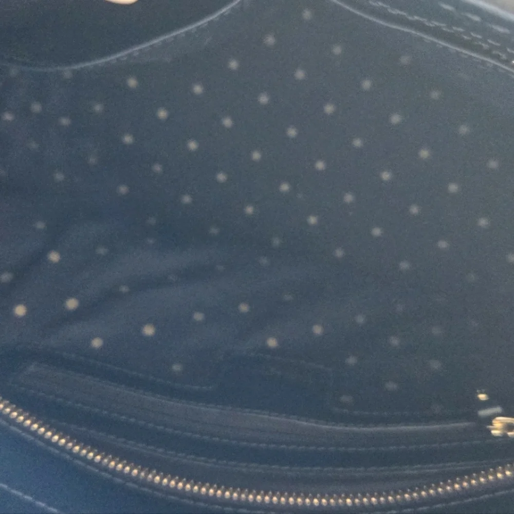♠️Kate Spade Patent Leather Satchel Perforated Navy Handbag